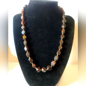 Faceted Tiger's Eye Necklace